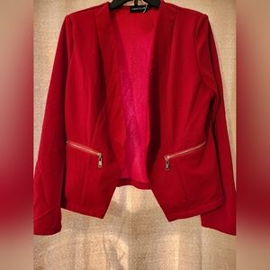 ✨️NWT✨️ Mint Limit Women's Longsleeve Open Blouse/Blazer Type Top, Large, Red